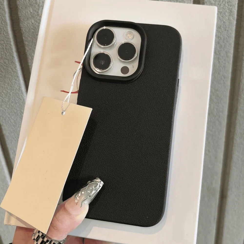 Premium Minimalist Leather apple iphone phone case